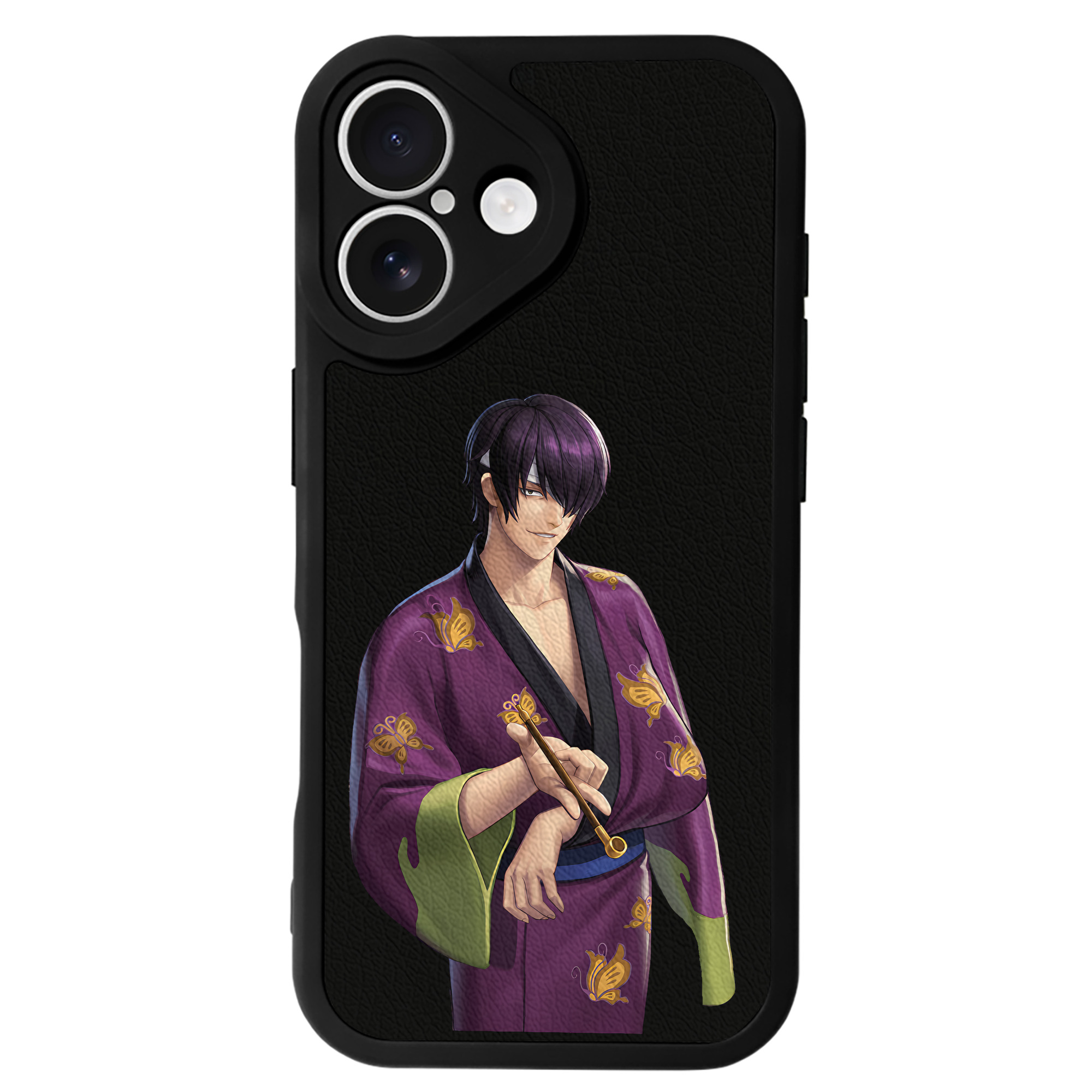 （画像用） ぎんたま 坂田銀時（さかたぎんとき） 神楽 志村新八（しむら しんぱち） GINTAMA Sakata Gintoki Kagura Shimura Shinpachi 【iPhone 16シリーズ対応】シリコンスマホケース（レザー調） 材質：シリコン